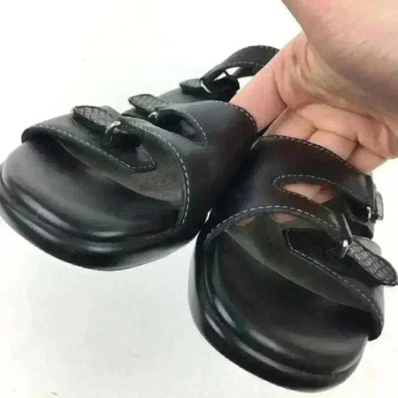 Sas womens Sandals 8.5 N Leather Snakeskin Print - Picture 5 of 9